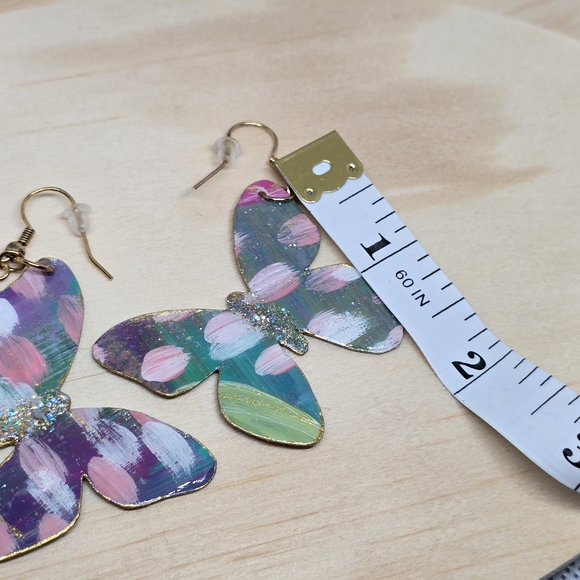 Hand Crafted Handmade Earrings Boho Colorful Lightweight Casual- E006 - Picture 6 of 7